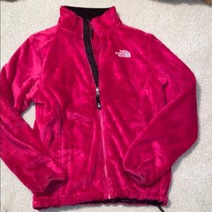 Northface furry pink coat
